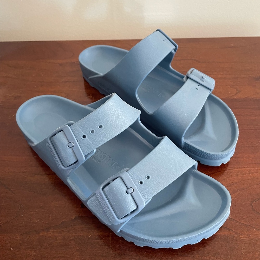 Birkenstock Light Blue Arizona Eva Slide Sandals 39 NARROW - Picture 2 of 6